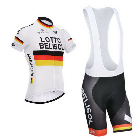 2014 Maillot Lotto Tirantes Mangas Cortas Blanco